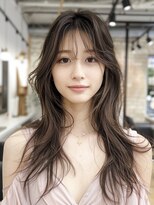 ノラ シブヤ(NORA)&nbsp;ハッシュカットミディアムレイヤーウルフボブ顔まわりレイヤー