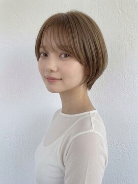 カバーヘア アカデミー 北浦和西口店(COVER HAIR ACADEMY) 丸みコンパクトショートボブ/ミルクティーベージュ透明感p北浦和