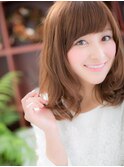 暖色系カラーくせ毛風ラブウェーブパーマ戸田公園20代30代40代a!