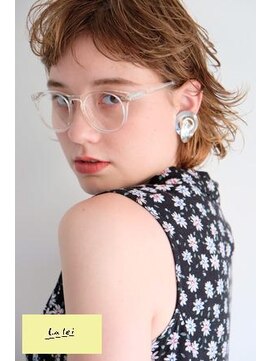 ラレイ(Lalei) 【表参道/青山】イエローベージュ×エッジショート【ささき】