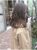 アッシュブラウン_ブランジュネイビーカラーダブルバング