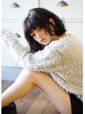 黒髪でも動きのある大人ボブ／ザシー　バイ　アフロート端本