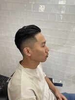 メリケンバーバーショップ フクオカ(MERICAN BARBERSHOP FUK)&nbsp;かき上げヘアショートレイアーくせ毛風パーマコンマヘア456