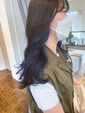 ヘアーアイスカルテット(HAIR ICI QUARTET) インナーカラー ネイビーカラー ブルーブラック