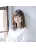 ルルディ バイ アフロディーテ銀座(luludi by APHRODITE) グレージュカラー/シルキーベージュ/斜めバング/銀座/髪質改善