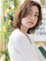 カバーヘア ブリス 戸田公園西口店(COVER HAIR bliss) くせ毛風かきあげバングラフボブウルフTb2戸田公園20代30代40代