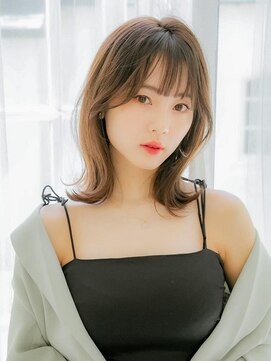 ロンドエニカ 大宮(Lond enika) ブリーチなしチョコレート色×前髪顔周り×韓国ミディアム[大宮]