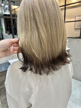 フェリア 渋谷(Feria) 【Feria】 ハイトーンベージュ×裾カラー  福田沙也加