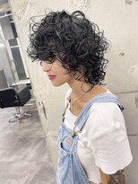 スノットバイガルテ(SNOT by GARTE) パーマウルフカット/ウルフヘア/パーマ女子/ブラックヘア