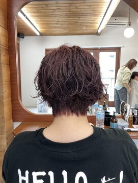 デプト 武蔵浦和(DEPT) ショートパーマ×ピンクブラウン