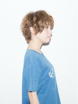 メンズアンドレディース モテナ くせ毛ショート ベージュ系カラー 大人ボブ【モテナ 豊田 浄水】