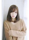 くすみベージュ/マロンベージュ/ミディアムボブ[横浜]