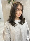 ベージュアッシュ/ミディアム/透明カラー/たまプラーザ