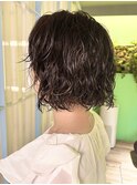 ボブパーマ/ウェーブヘア/イメチェン/簡単スタイリング