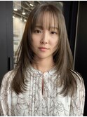 xレイヤーカット/イメチェン/ホワイトブロンド/外ハネボブ/美髪/