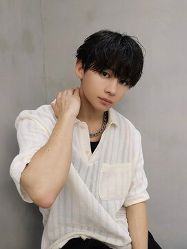 ペレ 渋谷(PELE) MEN’S HAIR/ブルーブラック/フェザーパーマ/渋谷