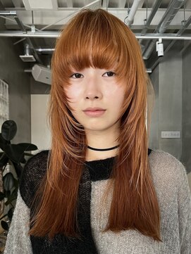 テクネ 天神大名(techne) 天神大名顔周りレイヤーカットミディアムボブタッセルボブパーマ