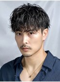 大人波巻きツイストスパイラル前下がりマッシュ