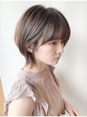大人かわいい外ハネショートウルフ小顔ショートヘア人気軽め