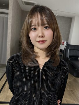 エトワ 中央店(etoi) 大分ミディアムボブレイヤー軽め韓国レイヤーくびれスタイル