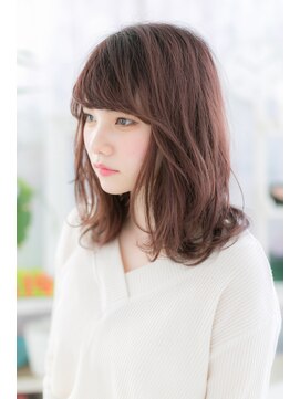 ヘアアンドビューティー ミック(Hair & Beauty miq) 斜めバング♪ラフカールセミディa