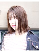 ヘッツ 仙台駅前店(HETTU)&nbsp;前さがりボブ_外ハネ_ラベンダーベージュ