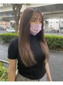 《momoka》編み込みエクステ胸下ロング　ベージュ