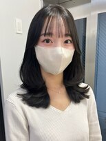 ベレーザシェルト(Beleza scelto)&nbsp;2355透明感黒髪シアーグレージュシースルーバングふんわりカール