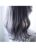 ニコリヘアワークス(nicori hair works)&nbsp;セミロング×ホワイトベージュ3