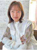 やわらか外はねボブ×シースルーバング