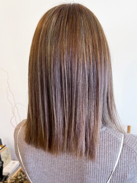 レポヘアー(Repos hair) 20代30代40代大人可愛い髪質改善カラーアッシュベージュ肩ライン