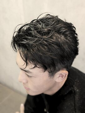 ロッサ(ROSSA) メンズカット/ツーブロック/ダークアッシュ/ベリーショート