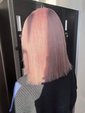 ペレ 栄店(PELE) デザインカラー/レイヤーカット/ウェットヘア/オリーブベージュ