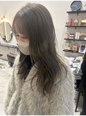 ブリーチなしダブルカラー　オリーブグレージュ