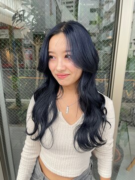 クム 横浜(qumu) ロング×ダークブルー qumu横浜