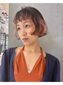 ミニボブ オン眉バング グラデーションカラー