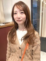 アトリエ(atelier.)&nbsp;ミルクティーベージュ ロングレイヤー ゆる巻き ツヤ感