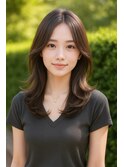 大人上品ナチュラルセミロング