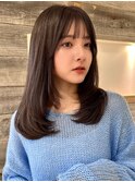 ワンカールレイヤー ミディアムレイヤーカット【肥田亜沙美】