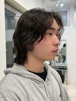 アントバイフィフス 秋田(unt by fifth)&nbsp;秋田メンズパーマ波巻きスパイラルパーマセンターパートフェード