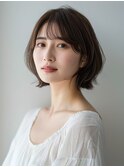 肩上大人ボブ40代50代