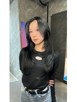 ザ シェノン ウメダ(THE CHAINON UMEDA) ダークパープル/ナチュラルショート/夏のヘアアレンジ/大阪梅田