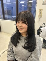 プランタン フォー ヘアー(printemps FOR HAIR)&nbsp;顔まわりレイヤー × アッシュグレーカラー