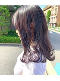 ブリーチなしカラー 透明感 グレージュ オリーブカラー