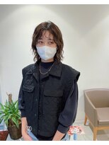 マージュ ギンザ(marju GINZA)&nbsp;柔らかスパイラルパーマにハイライトベージュ