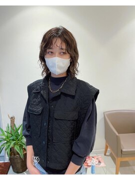 マージュ ギンザ(marju GINZA) 柔らかスパイラルパーマにハイライトベージュ