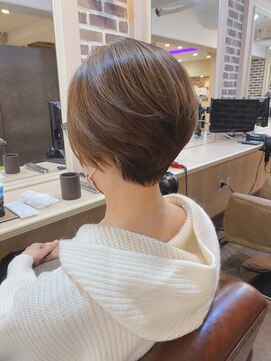 ル クール 青葉台(Le couel) 大人可愛い20代30代40代黒髪ショートボブ丸みショートボブ