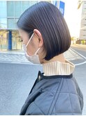 30代大人可愛いミニボブ前下がり前髪なし耳掛け簡単スタイリング