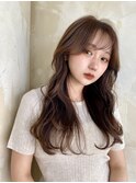 顔まわり／小顔カット／ココアブラウン