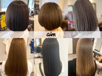 エイム ヘアー(aim HAIR)の写真/《話題のメテオ導入》ハイトーンカラーやパーマによるダメージもしっかり補修◎毛先まで潤いハリコシ艶UP